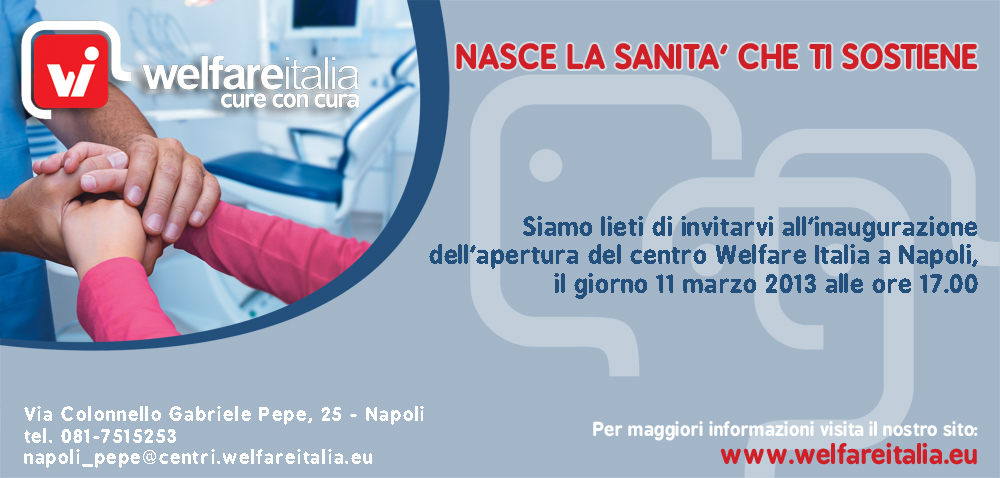 Assistenza socio-sanitaria a Napoli: al via con Welfare Italia